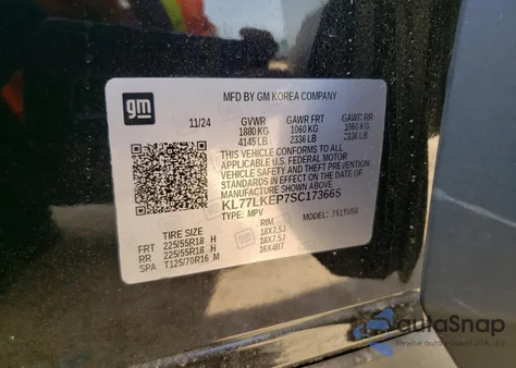 2025 Chevrolet Trax Activ from USA, damaged, VIN KL77LKEP7SC173665